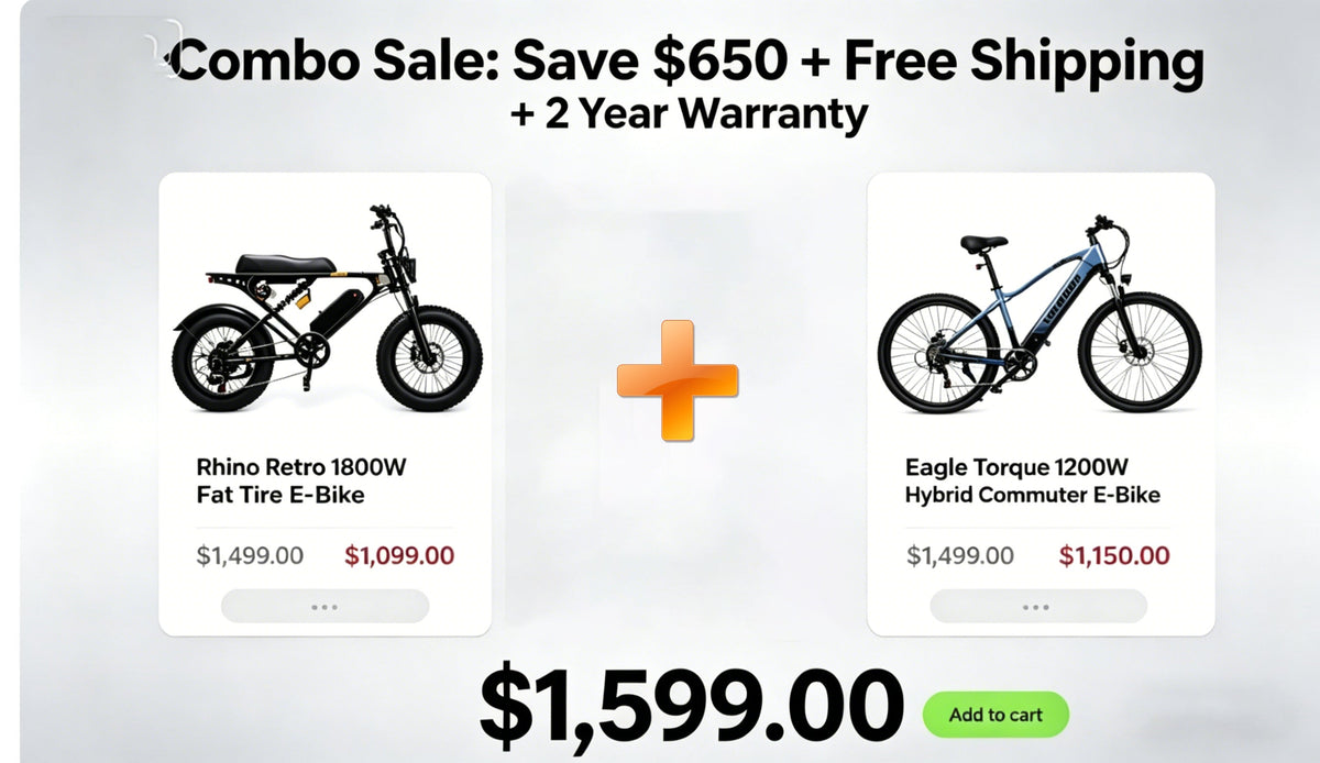 🚀 WholeBikes Exclusive Bundle Deal: Save $650 + Free Shipping on Two Top-Tier E-Bikes!