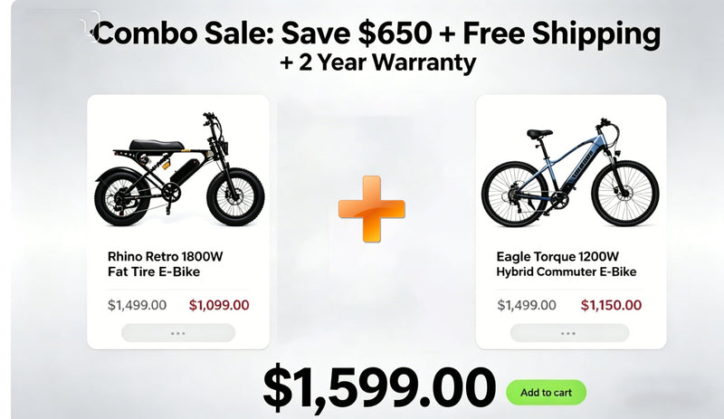 🚀 WholeBikes Exclusive Bundle Deal: Save $650 + Free Shipping on Two Top-Tier E-Bikes!